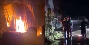 Fire broke out in a workshop in Gairsain