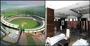 image: 200 bed covid 19 Center at Dehradun Stadium