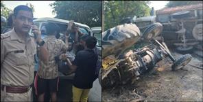 image: 4 labourers died and 3 injured in road accident