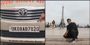 image: Wrestling champion labhanshu Sharma reached paris on world peace tour