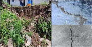 image: Uttarkashi Mastadi village landslide and house creak