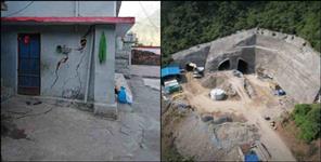image: Rudraprayag Maroda Village Rail Tunnel House Crack