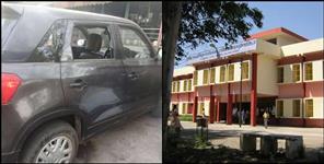 image: Unknown person broke glass of car in Haridwar