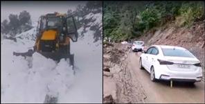 image: National Highway closed due to snowfall in Pauri Garhwal