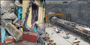 image: Rishikesh karnprayag rail tunnel blasting cracks in many houses