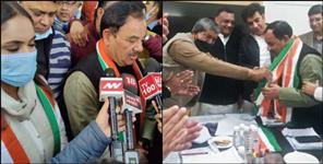 image: Harak Singh Rawat and Anukriti Gusain Joined Congress