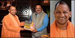 image: Mla Kedar singh raat met yogi adityanath