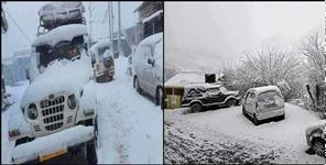image: Many polling parties got stuck amidst snowfall in Uttarakhand