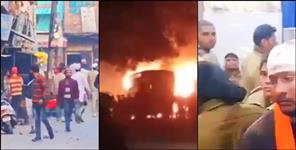 image: Clashes erupt in Haldwani after illegal madrasa razed