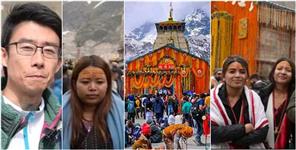 image: Foreign devotees reached Kedarnath Dham
