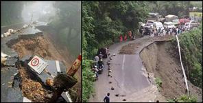 image: Dehradun Mussoorie route damaged