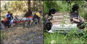 image: Car fell into a ditch in Tehri Garhwal