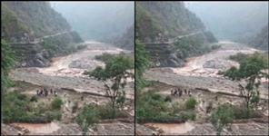 image: Cloud burst in Ghat market of Chamoli district
