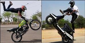 image: fearless bike stunt in roorkee