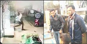 image: CCTV footage of robbery at selaqui Jewellers showroom in Dehradun