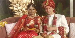 image: Switzerland Groom Indian Bride Marriage in Rishikesh