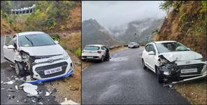 image: Two cars collided in Rudraprayag 8 people injured