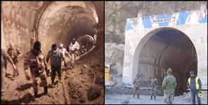 image: 34 people still stuck in tunnel in chamoli