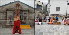 image: Protest of pilgrimage priests in Kedarnath
