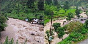 image: River water came in Chamoli Sera village
