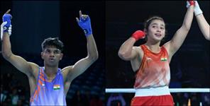 image: Nikita Chand and Brijesh Tamta gold medals Made History