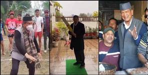 image: Harish Rawat challenges BJP with bat in hand
