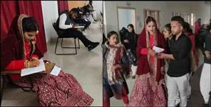 image: Bride went to give exam after marriage in Roorkee