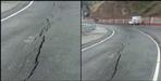 Cracks on road near Tehri Garhwal Chamba Tunnel