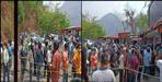 Crowd thronged liquor store in Nainital