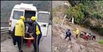 Truck fell in a ditch near teen dhara in Devprayag