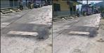 Road work before cm visit in pauri garhwal