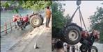 New Tractor Falls Into Ganga in Haridwar During Ritual