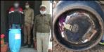 Hemp inside gas cylinder in Almora
