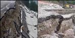 Road broken near Chamba tunnel in Tehri Garhwal