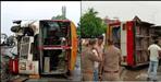 Roadways bus accident on Haridwar highway