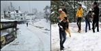 This season third snowfall in Mussoorie
