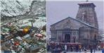 Snowfall in Kedarnath minus three degree temperature