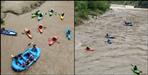 Canoe rafting in the Nayar river of Pauri Garhwal
