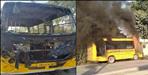 School bus caught fire in Haldwani