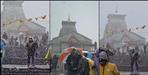 This season first snowfall in Kedarnath Dham