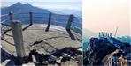 Cracks and landslides in Nainital Tiffin Top