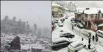 Snowfall in the mountainous areas of Uttarakhand