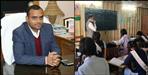 uttarkashi dm Mayur dixit teaches maths in school