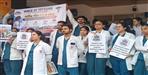 Intern Doctors protest demanding a hike in stipends