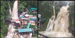 Kempty Fall in spate due to heavy rain