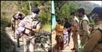Almora police helping people during lockdown