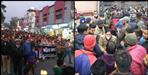 Angry people descended on the road in Haridwar