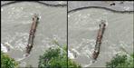 Wretched condition of wooden bridge in Tharali