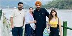 Navjot Singh Sidhu in Rishikesh with wife