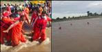 Mother daughter flows in Bajpur Kosi river